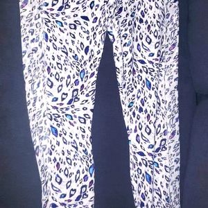 White cheetah print fabletics far workoutLeggings